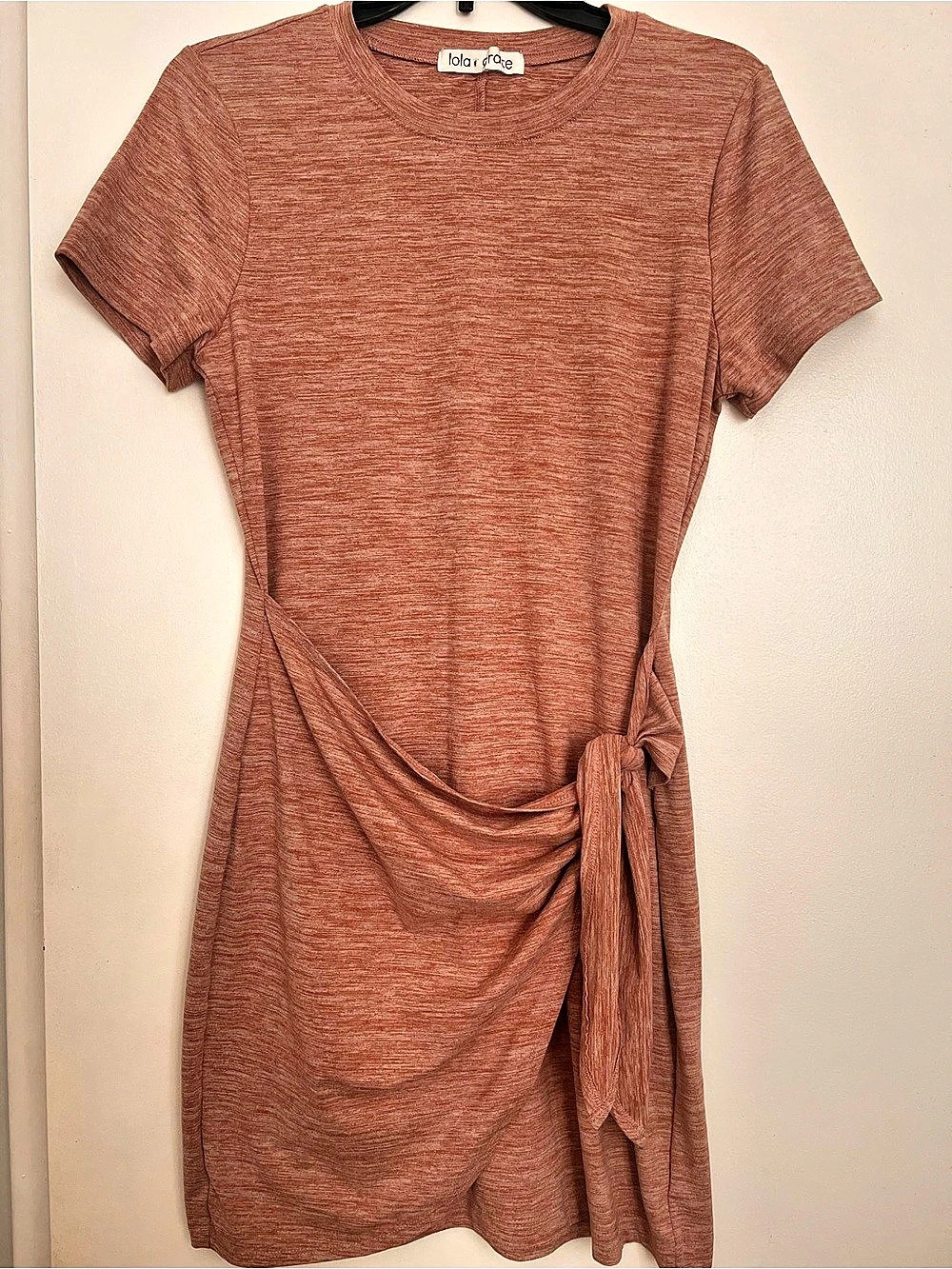 lola & Grace Women's Mini Side-Tie Dress in Rose Like New size S (4-6)